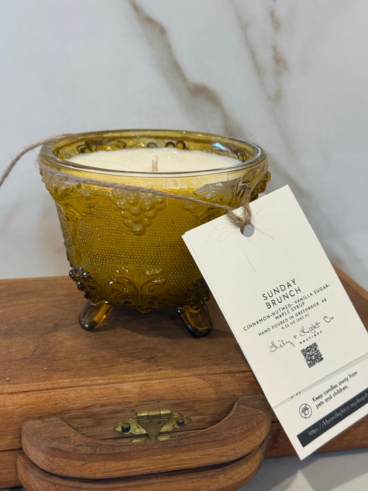 Sunday Brunch – Vintage Glass Candle