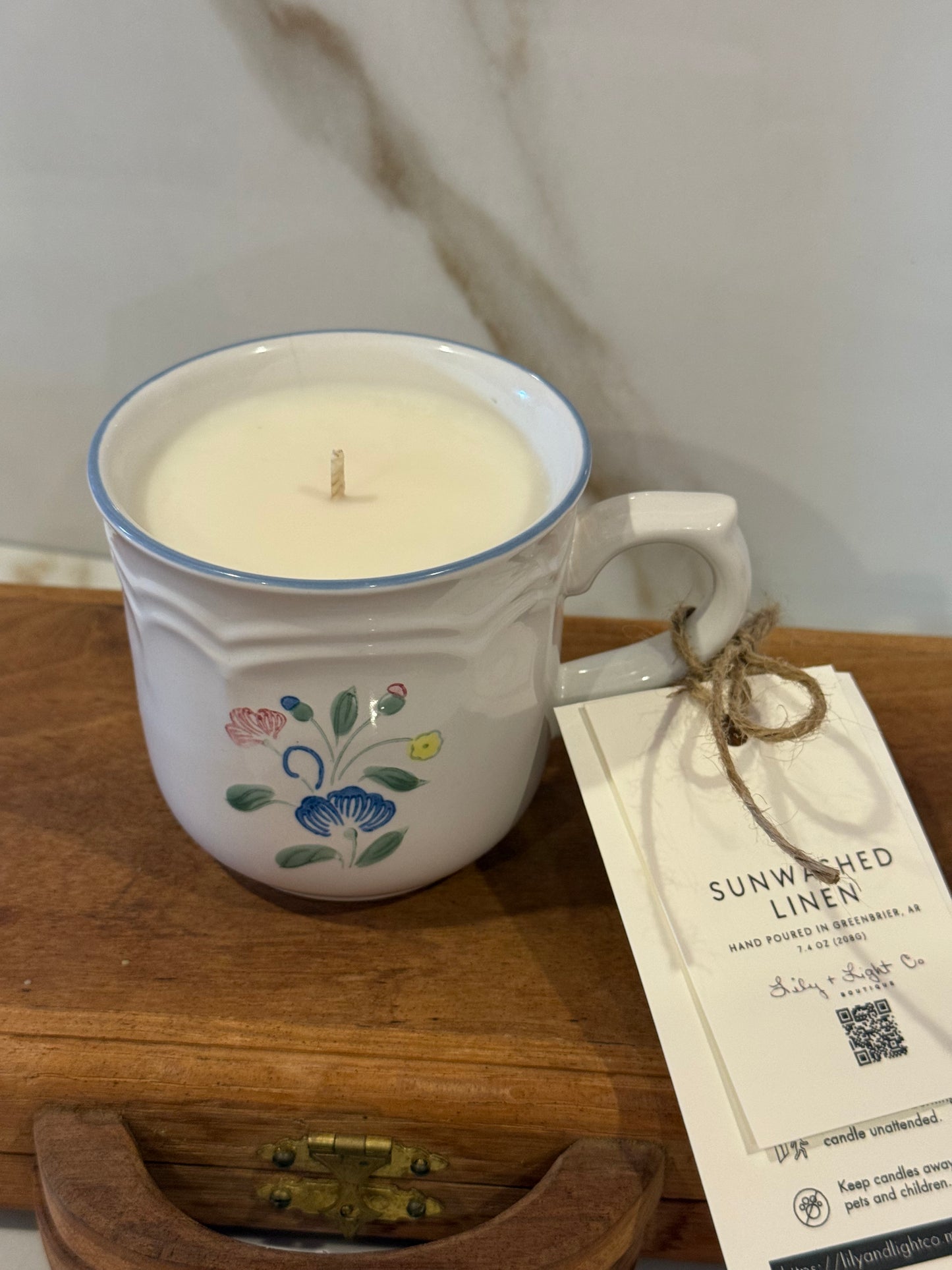 Sunwashed Linen – Vintage Mug Candle